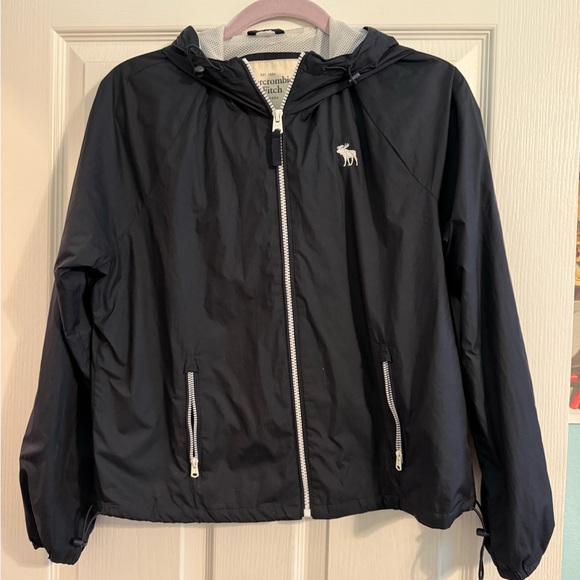 Abercrombie & Fitch Dark Navy Hooded Jacket - Picture 1 of 4